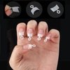 600Pcs Short Square Nails Tips Half Cover Acrylic False Nails with Box, 12 Sizes (Natural)