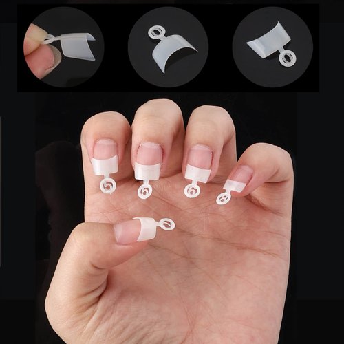 600Pcs Short Square Nails Tips Half Cover Acrylic False Nails with Box, 12 Sizes (Natural)