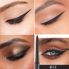 Mefyhtune Black Shimmer Eyeliner Pencil Waterproof Retractable Black Gel Eyeliner Smudge-proof Hypoallergenic Makeup (12#)
