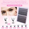 BlinLaLune DIY Lash Extension Kit 30D 40D Eyelash Clusters 9-16mm,280PCS Individual Lashes Perfect for At-Home Use, Beginner-Friendly with Bond Seal Remover and Tweezers (Black, 30D&40D9-16MM280PKit)