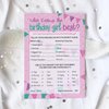 DISTINCTIVS Who Knows The Birthday Girl Best Party Game - 10 Game Cards - Girly Pink and Purple Tween Birthday Party Supplies
