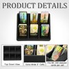 Beeveer Black Card Sorting Tray Card Sorting and Dealer Tray Sports Card Tray Game Card Sorter Playing Card Display Storage Trading Card Organizer, 6 Slot (2 Pack)