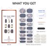 KING HORSE Semi Cured Gel Nail Stickers 24pcs Long Lasting Nail Polish Wraps Salon-Quality Semi-Cured Gel Nail Strips UV Lamp Required Semicured Gel Nail Wraps for Women