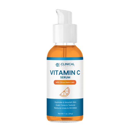 Clinical Effects Vitamin C Serum - Skin Brightening Serum with Hyaluronic Acid - Antioxidant Serum for Face - Sensitive, Acne-Prone, Dry and Combination Skin Care Product - 1 oz. - Made in the USA