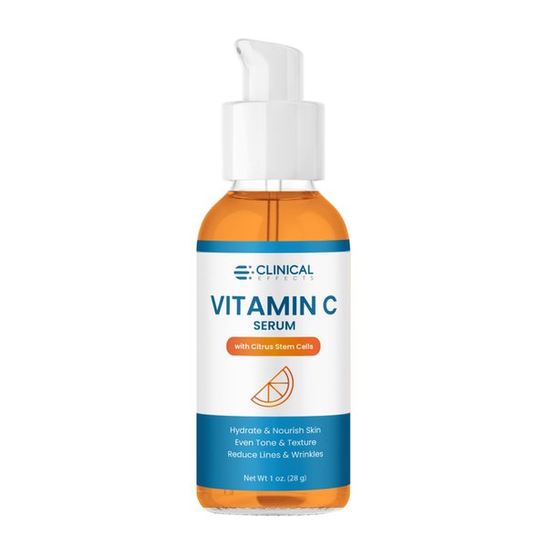 Clinical Effects Vitamin C Serum - Skin Brightening Serum with Hyaluronic Acid - Antioxidant Serum for Face - Sensitive, Acne-Prone, Dry and Combination Skin Care Product - 1 oz. - Made in the USA