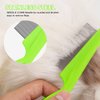 2 Packs Pet Hair Comb, 2 in 1 New Pet Comb Multifunctional Dog Hair Comb Cat Hair Comb Flea and Tear Stain Removal Pet Comb for Grooming and Dehairing Face and Paws(Green)