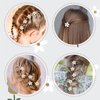 ACO-UINT 20 Pcs Small Flower Hair Clips for Women, White Flower Clips Non-slip Flower Claw Clip, Cute Clips for Hair 90s Hair Accessories for Women Girls