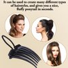 Vodolo Bandette Comb with Elastic Band,6 PCS Hair Accessory for Easy and Chic Hairstyles,Ponytail Bump it UP Volume Inserts Combs, Hair Combs for Thick Hair