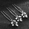 Brishow Crystal Wedding Hair Pins Pearl Bridal Hair Accessories Silver Bobby Rhinestone Hair Clips for Women and Girls (3 pcs)