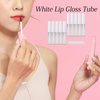RDEXP 1.3ml Empty Lip Gloss Tube Clear Plastic Lip Gloss Containers Pack of 10 (White Cap)