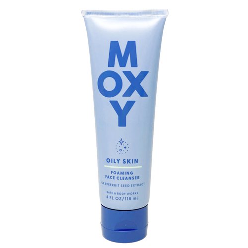 Bath & Body Works MOXY Oily Skin- Deluxe Gift Set- Oily Skin Foaming Face Cleanser, Face Scrub, Face Moisturizer, and Face Mask With a Wild Jasmine Soap., Blue