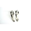 Generic 2 silver metal crystal snap hair clip barrettes