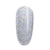 FZANEST Gel Nail Polish Glitter UV Gel Soak Off Nail Gel Polish Sparkle Color Manicure Pedicure (Diamond Silver)