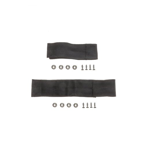 Attwood 12760-7 Boat Deck Rod Holder Set — for Up to 5 Rods, 10-Inch Handle Strap, 6-Inch Rod Tip Strap, Stainless Hardware, Black, One Size