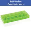 Apex 7 Day AM/PM Weekly Pill Organizer - Weekly Pill Organizer, 2 Times a Day, Easy-Open, Organize Medication or Vitamins, See Through