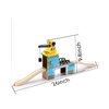 SainSmart Jr. Wooden Train Set Accessories, Magnetic Rotary Crane Set with Track for Kids Compatible with Thomas, Brio, Chuggington, Melissa and Doug
