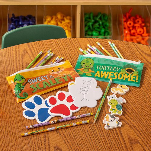 Fun Express Classroom Pets Stationery Kit 96 Pc