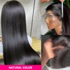 SUNKASA 30 Inch Straight Lace Front Wigs Human Hair 200% Density 13x4 HD Transparent Lace Front Wigs for Black Women Glueless Lace Frontal Wig Human Hair Pre Plucked With Baby Hair Natural Black