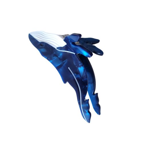 Marine Animals Claw Clip,Acetate Hair Clip,Small Hair Clips for Women (Mini Blue Whale)