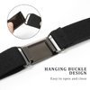 Kajeer Elastic Kids Belts for Boys Girls - Adjustable Boys Belts for School Uniforms with Silver Square Buckle