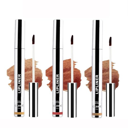 KTouler Peel Off Lip Liner, 3Pcs Matte Lip Liner,Waterproof Long Lasting Highly Pigmented Color Peel Off Lip Stain Lipsticks Makeup for Women (Peel Off Lip Liner, 3Pcs)