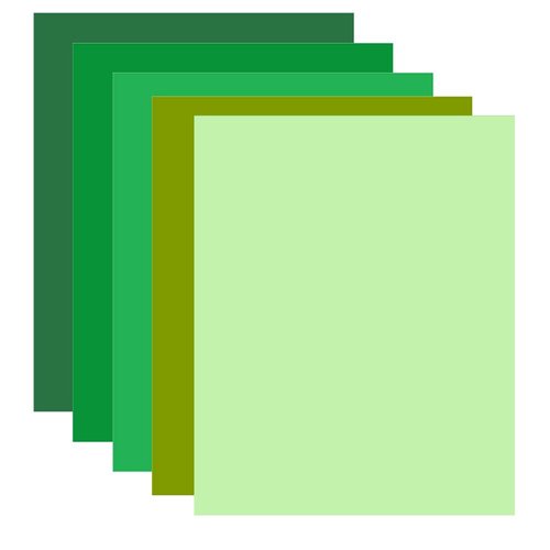 AWEELON 25Pcs St. Patrick's Day Cardstock Paper Assorted 5 Solid Colored Scrapbook Paper for DIY St Patrick's Day Card Making Party Home Office School Gift Craft Supplies