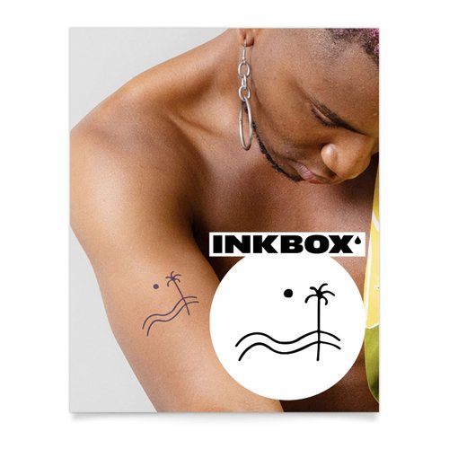 Inkbox Temporary Tattoos, Semi-Permanent Tattoo, One Premium Easy Long Lasting, Water-Resistant Temp Tattoo with For Now Ink - Lasts 1-2 Weeks, Palmscape, 3 x 3 in