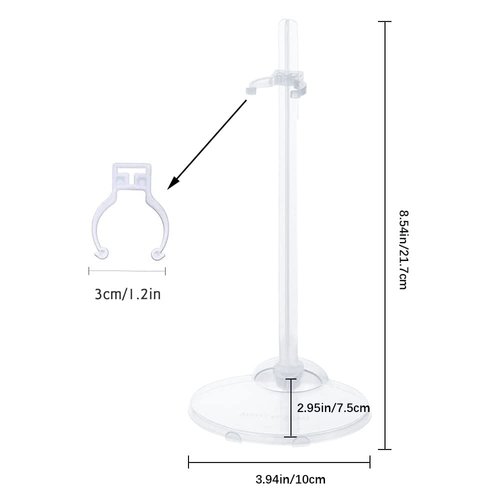 HMIEPRS 10PCS Doll Holder, Doll Stand Display Holder, Ideal Doll Display Stand Support with Adjustable Waist Clip for 11 to 13 Inch Tall Dolls