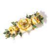 Fodattm Women Lady Vintage Exquisite Flower French Hair Barrette Metal Hairpin Rhinestone Spring Hair Clip Bridal Wedding Crystal Hair Clasps (Yellow)