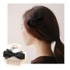 10 PCS Metal Wire Hair Clips and Barrettes - 10 Teeth/4cm Twist Bridal Combs, Veil Hair Pins for Wedding Party Bulk Pack for Women and Girls (Black)