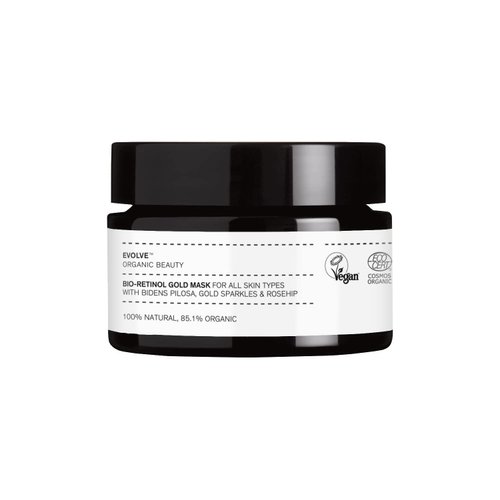 Evolve Organic Beauty - Natural Bio-Retinol Gold Face Mask | Small-Batch, Vegan Clean Beauty (1 oz | 30 mL)