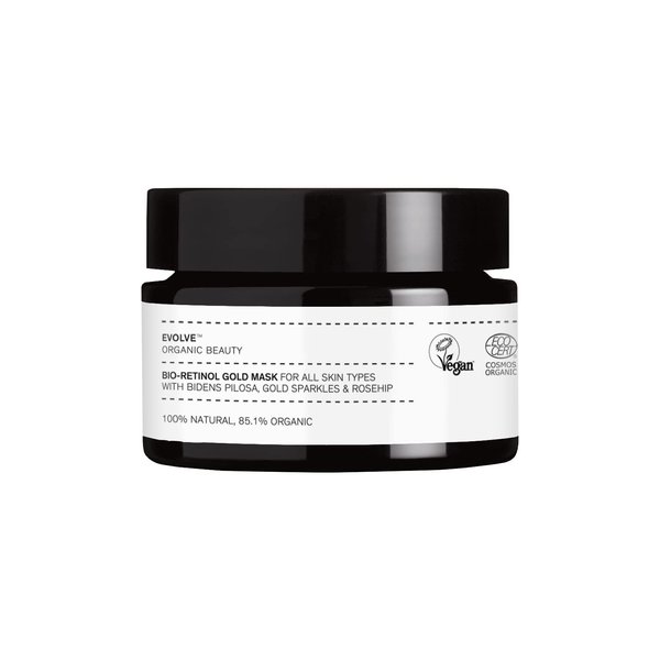 Evolve Organic Beauty - Natural Bio-Retinol Gold Face Mask | Small-Batch, Vegan Clean Beauty (1 oz | 30 mL)