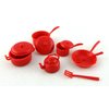 DOLLHOUSE MINIATURES 10 PC RED KITCHENWARE SET #G6208