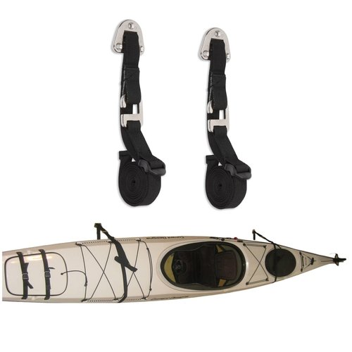 Suspenz Kayak Canoe Stand Up Paddle Board SUP Hanger, Strap Storage System, Black, 36" (40-4086)