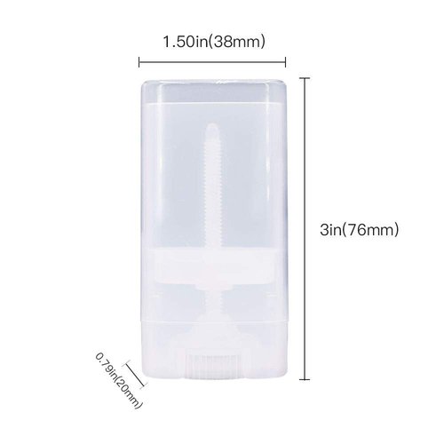 Healthcom 30 Pcs 15ml Plastic Deodorant Containers 0.5 Oz Oval Lip Balm Tubes Twist-up Filling Stick Refillable Empty Plastic Tube for Lipstick Crayon Chapstick DIY Lipstick Solid Deodorant Bar(Black)