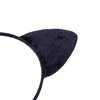 Vonokee Velvet Cat Ears Headband,Black Plush Cat Headpiece Cute Cat Costume Accessories for Halloween Party Cosplay and Daily Use