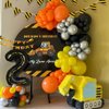 136pcs Construction Birthday Party Balloon Garland Kit, Digger Birthday Party Supplies with Yellow Black Balloon Truck Banner for Construction Quarantine Party Decorations (Arch 2)
