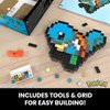 MEGA Pokémon Action Figure Building Set, Squirtle Pixel, Retro Squirtle, 367 Pieces, Table or Wall, Collector Building Show, HTH77
