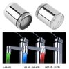 TEBOCR Led Faucet Lights Temperature Sensor 3 Color Changing Faucet Lights Glow Shower Stream Water Faucet Tap for Kitchen Bathro​om 2 PCS