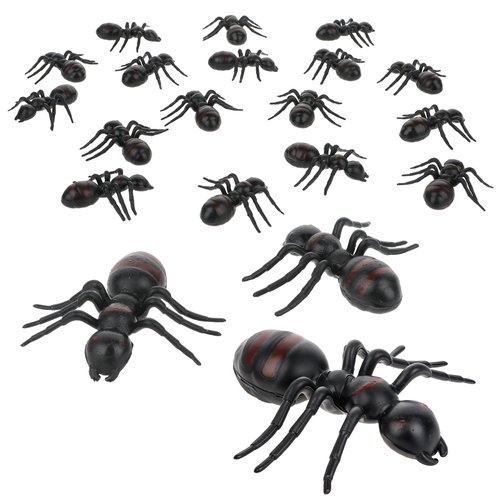 Styquenzer 30 PCS Fake Ants Giantants,Rubber Plastic Fake Ants, Simulated Plastic Halloween Ants for April Fools' Day, Halloween Prank Parties, Party Decorations(Black)