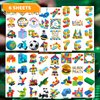 Building Block Individually Wrapped Tattoos, Block Temporary Tattoo Stickers, Building Blocks Birthday Decoration Party Supplies, Blocks Party Favors Gifts Rewards Activity for Kids Boys Girls