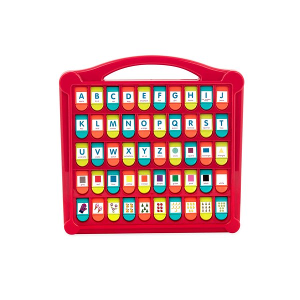 Battat – Pop-Up Alphabet – 50 Letter & Picture Flaps – Shapes, Colors & Letters – Educational & Learning Toys – 3 Years + – Hide & Seek Alphabet