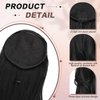 CHRSHN Ponytail Extension, 26 Inch Drawstring Ponytail Extension for Women Long Black Wavy Layered Pony Tails Hair Extensions Synthetic Clip in Ponytail Hairpiece for Women