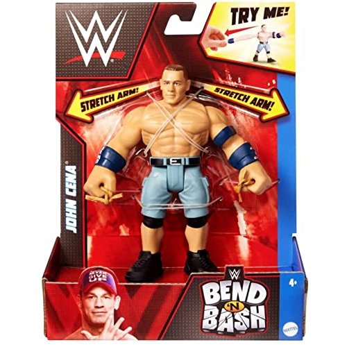 WWE Bend 'N Bash Stretch Action Figure Wrestling (Choose Superstar) (John Cena)