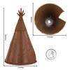 BMC Classic Plains Indian Teepees - Brown 3pc Western Plastic Playset Accessories