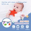 Yoolane Baby Teething Toys Teethers for Babies 3-24 Months Ocean Sea Animals Silicone Teether for Toddler Infant Boy Girl BPA Free Freezable Teething Relief Chew Toy Soothe Sore Gums | 4 Pieces Set