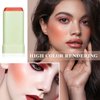 LZYLLS Cream Blush Stick with Brush, Waterproof Opaque Pink Stick Makeup, Full Coverage, Suitable for All Skin, 1.0 Count