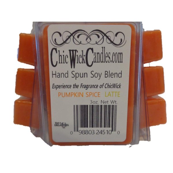 ChicWick Candles 3Pack Pumpkin Spice Latte Soy Blend Wax Melts 9oz 18 Wax Cubes Wax Tarts Wax Chunks 100 Plus Hours of Quality Fragrance