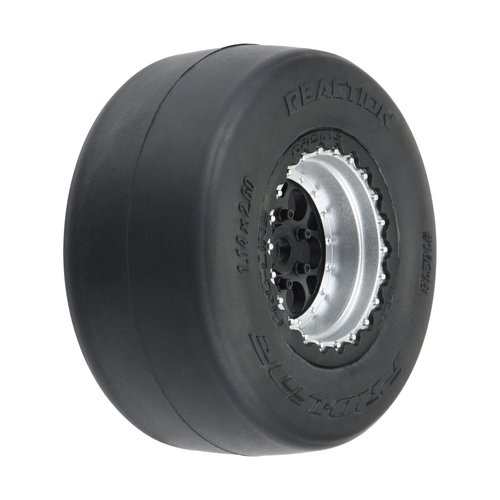 Pro-line Racing 1/16 Reaction Rr Tires MTD 7mm Blk/SilMiniDrag2 PRO1021810 RC Tire