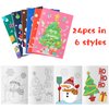 MALLMALL6 24Pcs Christmas Coloring Books Including Santa Claus Elk Ginger Man Mistletoe Elf Sleigh Merry Christmas Birthday Party Favors Gifts Xmas Home School Activity Supplies for Kids Boys Girls